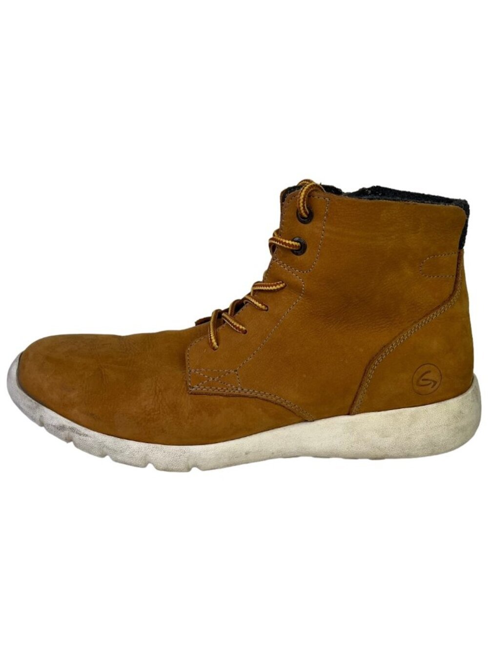GBX Atomik Mens Ankle Boots Size 10 Lace Up Side Zip Tan Leather $90 MSRP